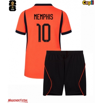 Țările de Jos Memphis Depay #10 Echipament de Fotbal Replică Mondial 2026 Copii Acasa (+ Șorturi)